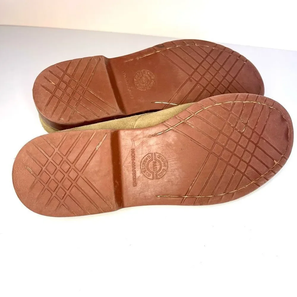Bass Vintage Men’s Suede Leather Brown Lace Up Casual Sz 9D